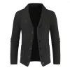 Maglioni da uomo lavorati a maglia con scollo a V e bottoni cardigan a maniche lunghe collo a scialle maglione maglieria maglione caldo top giacca blazer cappotto Drop Delive Dhh6V