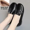 Scarpe casual DIMANYU Mocassini autunnali da donna Slip-on 2024 Piatto in pelliccia stile britannico da donna di grandi dimensioni