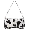 Bag Fashion Women Cow Pattern Printing PU Leather Shoulder Underarm Zipper Purse Tote Handbag