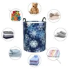 Laundry Bags Basket Storage Bag Waterproof Foldable Snowflake Patterns Dirty Clothes Sundries Hamper