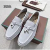 Summer walk Women Flat Heel Casual Shoes loro piano mens tasman vintage loafers suede dress shoe Luxury Genuine Leather sneakers Designer moccasin slip on gift shoe