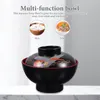 Bowls Miso Bowl Small Soup Lid Plastic Container Lidded Salad Containers Service Traditional Japanese Kitchen Restaurant