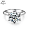 AnuJewel 1ct 2ct 3ct 5ct D Farbe Verlobungsring für Frauen 925 Sterling Silber vergoldet Solitärringe Großhandel 240402