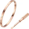 Chariots bracelet nouveau Love18k Bracelet femmes or Rose bande diamant large édition étroite classique AU750 Couple Style