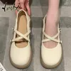 Casual Shoes French Retro Mary Jane Thick Bottom Anti-slip Pu For Women 2024 Fashion Simple Comfortable Pumps Summer