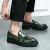 Casual Shoes 5cm Höjande effekt Spring Autumn British Style Läder för män Lyxig textur svart hombre bankettceremoni klänning