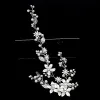 Hair Clips Barrettes Golden Leaves Crystal Pearls Bride Headband Rhinestone Ornaments Women Headpieces Flower Decor Accessories Drop D Oto8P