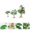 Decorative Flowers 3pcs Simulation Pine Decorations Artificial Cypress Plants Fake Props (Green)