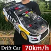 1 10 4WD 70KMH RC DRIFT CAR DUVE ROUILES DIFFICATION ANTI-Collision Off Road Racing RC Car Off Road 4 Toys RC Drift Car Big Speed 240328