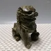 Decorative Figurines A Pair Old Antiques Chinese Bronze Fu Foo Dog Guardian Lion Statues