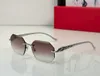 Designer Sonnenbrille für Männer Frauen Sommer 0524S Mini Schmaler Freizeitstil Anti-Ultraviolett Retro Plattenrahmenlos Metall Leoparden Beine Mode Brille zufällige Box