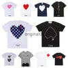 2024 Play Mens t Shirt Designer Red Commes Heart Women Garcons s Badge Des Quanlity Ts Cotton Cdg Embroidery Short Sleeve gl