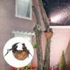 Decorações de jardim escultura de parede de pássaro primavera andorinha decoração ao ar livre estátua de ninho de natal
