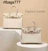 Handbag Leather Bk Designer Platinum Bag Togo Calfskin Manual Honey Wax Thread Womens Litchi Pattern Lock Portable