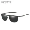 Lunettes de soleil Zenottic Metal Men Lunettes de soleil Polarisé UV400 Protection pour la conduite de la pêche de la pêche Golf Utilisation de tous les jours