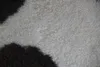 Teppiche CSR05 Curly Woll Braun Spotte weißer natürlicher Schaffell Teppich Amerikanisches Lammfell Hidethrow für Wohnkultur