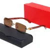 Lüks Bayan Tasarımcı Güneş Gözlüğü Çıkarık Gözlükler gözlük Lunette Moda Ahşap Gözlük Büyük Kare Altın Çerçeve UV400 Plaj Gösterisi Square Sunglass