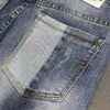Automne mode belle personnalité rétro patchwork jeans hommes vieux patch trous déchiré jeans pantalon cargo pantalons hombre 240318