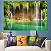 Arazzi Chic Foresta Cascata Arazzo da parete Natura Appeso Boho Decor Montagna Hippie Art Grande tappetino da campeggio