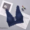 Bralette sous-vêtements Camisoles réservoirs dentelle débardeur femmes profond V dos croix fil sous-vêtements Lingerie brassière 863