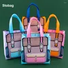 Gift Wrap Stobag 20st Non-Woven Tote Bag Kids Child Fabric Waterproof Candy Cake Package Festival Happy Party Favors