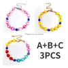 Charme pulseiras 2023 novo bling colorf grânulo ins boho preto branco cristal acrílico encantos moda bohemin jóias presentes para mulheres senhoras dh2la