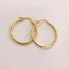 Earrings CHUHAN 18k Gold Hoop Earrings Allmatch Accessories Earrings Rings Large Real 18k Gold Jewelry Gifts for Women