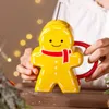 Mokken 3d kerstgingerbread man keramische mok verwerkt anti-gescheiden melk koffiewaterbeker met pijpmeisje kinderen kerstcadeau