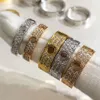 2023 NOWOŚĆ PROJEKTU Luksusowa marka biżuterii projektant inspirował miłość No Fade Nie spadając dwa rzędy pierścionka z diamentami dla kobiet i mężczyzn