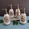 Dispenser di sapone liquido Vintage Ice Crackle Pressa in ceramica Bottiglia di disinfettante per le mani Bagno Doccia Gel Lozione Shampoo portatile