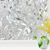 Window Stickers 1 Roll Glass Sticker 3D Colorful Tulip Pattern Frosted Waterproof UV Protector Matte Paster Films Decal