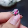 Cluster Rings KJJEAXCMY Fine Jewelry 925 Sterling Silver Inlaid Natural Pink Sapphire Women's Fresh And Elegant Romantic Gem Ring Support