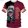 T-shirts décontractés pour hommes T-shirts Indian Motorcycle Racing 3D Print Tshirt Summer Comft