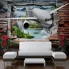 Fondos de pantalla Milofi Papel tapiz mural grande personalizado Fondo estéreo de aviones 3D