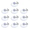 Hooks 20pcs Suction Cups Metal 40mm PVC Self-adhesive Hanger Clear Handy Easy Use Door Smooth Wall Window Organize Coat Hat Key