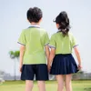 Kläder set design sommar barn kläder kort ärm t shirt passar barn sport slitage set skol uniform dagis sport