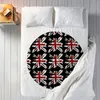 Couvertures Drapeau britannique Doux Chaud Couverture ronde Drapeaux Imprimer Voyage Jeter Hiver Graphique Personnalisé DIY Flanelle Couvre-lit Canapé-lit Couverture