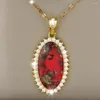 Anhänger Halsketten Europäische und amerikanische Kardinal Vogel Halskette für Frauen Glück Amulett Rot Schmuck Zubehör Geschenk Mädchen Freunde