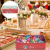 Storage Bottles Tinplate Box Christmas Goodies Candy Containers Cookie Tins With Lids Supplies Biscuit