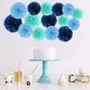 Feestdecoratie 15st Set 12 Inch Groen Papier Pom Bloemen Decoraties Ballen Voor Verjaardag Bloem