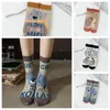 Femmes chaussettes bonneterie dessin animé hiver ours coton décontracté court chaud collège Style filles