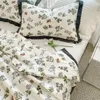 Bedding Sets Romance Lace Cotton Linen Summer Quilt Class A Fabric Air Conditioning Thin Comforter Bedspread BedSheet With Pillowcase