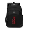 Backpack Men's 17 Inch Business Computer Bag Trend Letter Printing College Student Travel Lightweight