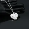Ketten Koreanische Hübsche 925 Sterling Silber Romantische Muster Herz PO Rahmen Anhänger Halskette Für Frauen Mode Party Hochzeit Schmuck