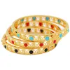 Braccialetti apingxun braccialetto di pietra colorato Dubai/Africano/Etiopia Girls Gold Color Bangle Bangle Gioielli Arab Wholesale 122718