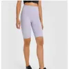 Lu Align Woman No Outfit Shorts With Awkwardness Tight Line Women Fitness High Elastic Quick Dry 5 Points Pants Lemon Lady Gry Sports Girls