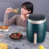 Air Fryers 8L air fryer household large capacity electric fryer intelligent oil-free multifunctional electric fryer micro LED touch Y240402