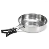 Cookware Sets 3Pcs Set Stainless Steel Pot Frying Pan Steaming Rack Outdoor Camping Home Kitchen Cooking