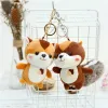 Petit écureuil jouets en peluche pendentif Version coréenne d'écureuil peluche sac ornements en gros 3 couleurs