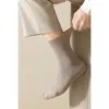 Chaussettes pour hommes simples rayures verticales couleur unie coton printemps et été affaires décontracté hommes tube moyen élégant gentleman luxe